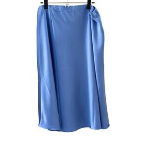 JJill Baby Blue Satin Midi-skirt (XL) Wearever Collection